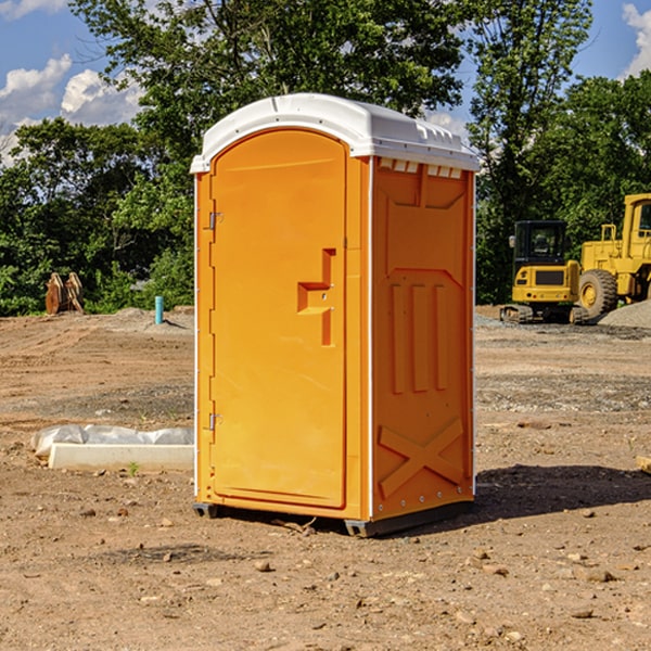 how often are the portable restrooms cleaned and serviced during a rental period in Lukachukai